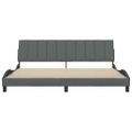 vidaXL Rám postele bez matraca Hanko tmavosivá 200x200 cm látka