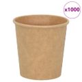 vidaXL papierové šálky na kávu 1000 ks 4oz 100ml Hnedá
