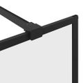 vidaXL Sprchová zástena z priehľadného ESG skla 140x195 cm čierna