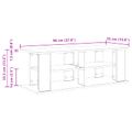 vidaXL Stojan na televízor Čierny dub 96 x 35 x 33,5 cm