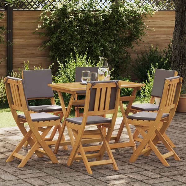 vidaXL Záhradné bistro stoličky 6 pcs Tmavosivá 38 x 46 x 85 cm