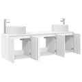 vidaXL Set kabinetov do kúpeľne 3 ks Biela 49,5 x 44,5 x 65,5 cm
