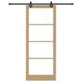 vidaXL Posuvné dvere ORKDAL 93 x 232 cm Prírodná a čierna