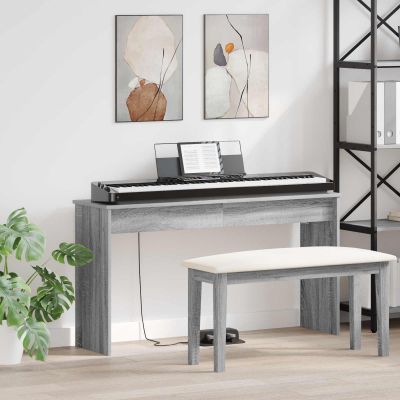 vidaXL Stojan na klávesy Sivý Sonoma 120 x 32 x 64 cm Kompozitné drevo