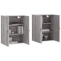 vidaXL Nástenné skrinky 2 ks sivý dub sonoma 69,5x34x90 cm