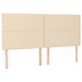 vidaXL Boxspring posteľ s matracom krémová 200x200 cm látka