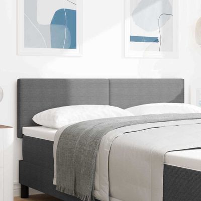 vidaXL LED hlavová doska Svetlosivá 160 cm Kordúrová tkanina