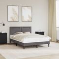 vidaXL Rám postele s LED pásikmi Sivá 120 x 190 cm Umelá koža