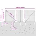 vidaXL Hexagonálny plot s stĺpom 50 x 1,4 m PVC potiahnutá oceľ Sivá