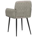vidaXL Jedálenské stoličky 6 ks Faux semišová koža Svetlosivá