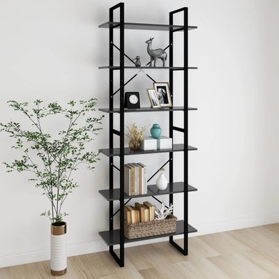 vidaXL Vysoký regál sivý 80x30x210 cm drevotrieska