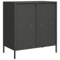 vidaXL Komoda čierna 68x39x73,5 cm oceľ valcovaná za studena