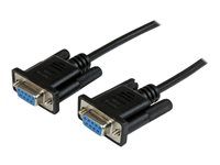 DB9 Female to Female - 9 pin RS232 Null Modem Cable - 2 meter, Black - Null modem kábel - DB-9 (F) do DB-9 (F) - 2 m - lisovaný, krídlové skrutky - čierna - pre P/N: PCI2S5502, PEX4S953, PEX4S953LP