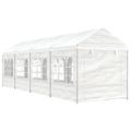 vidaXL Altánok so strechou, biely 8,92x2,28x2,69 m, polyetylén