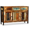 vidaXL Komoda, masívne recyklované drevo, 120x35x76 cm
