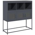 vidaXL Komoda antracitová 100,5x39x107 cm oceľ valcovaná za studena