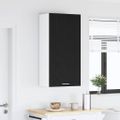vidaXL Závesná skrinka Čierny dub a biela 50 x 31 x 100 cm