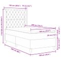 vidaXL Posteľ s pružinovým rámom s matracmi Modrá 100 x 200 cm Zamat