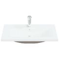 vidaXL Vstavané umývadlo s batériou 81x39x18 cm keramika biele