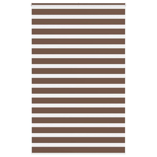vidaXL Zebra roleta hnedá 145x200 cm šírka látky 140,9 cm polyester