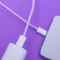 Maxlife MXUC-06 kábel USB-C - USB-C 1,0 m 20W fialový nylon