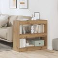 vidaXL skrinka na knihy/izbový prepážka Artisan Dub 80x30x72 cm