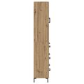 vidaXL Highboard Remeselný dub 69,5 x 34 x 180 cm Kompozitné drevo