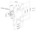 Neomounts FL40-430BL12/Držák displeje/na sloup,tyč 28-50 mm/23-42"/sklopný/1 čep/VESA 200X200/nosn. 25kg/černý Držák, VESA, na tyc, pro monitor, úhloprícka 23"-42", náklon -15°-10°, otácení 120°, nosnost 25kg, cerný