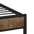 vidaXL Kovový posteľný rám bez matraca dymový dub 200x200 cm