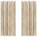 vidaXL Sametové závesy 2 ks Krémová 225 x 140 cm Zamat