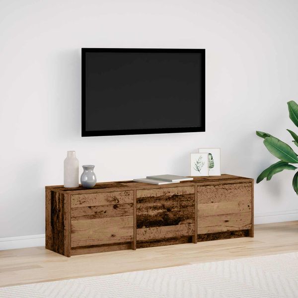 vidaXL TV skrinka 140 x 34 x 40 cm Staré drevo Kompozitné drevo
