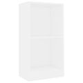 vidaXL Knižnica farba bielo 40x24x75 cm kompozitné drevo