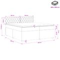 vidaXL Posteľ boxspring s matracom Ružová 200 x 200 cm Zamat