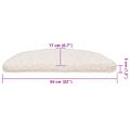 vidaXL Schodové rohože 20 ks 56x17x3 cm biele polkruhové