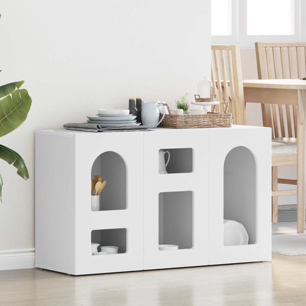 vidaXL Servírovacia skriňa ELST Biela 100 x 35 x 59 cm