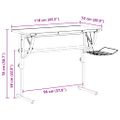 vidaX Písací stôl sonoma a sivý 110x53x(58-87)cm spracované drevo oceľ