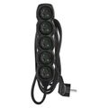 Predlžovací kabel EMOS PC0512 2 m, 5 zásuviek, čierny, PVC, 1 mm2