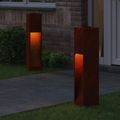 vidaXL Solárna LED chodníková lampa 2 ks Teplá biela 18 x 18 x 80 cm