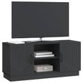 vidaXL TV skrinka 102 x 34,5 x 47 cm Čierna Kompozitné drevo