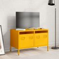 vidaXL TV skrinka horčicovožltá 68x39x43,5cm oceľ valcovaná za studena