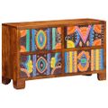 vidaXL Skriňa na topánky 90 x 35 x 55 cm Pevné akáciové drevo Hnedá