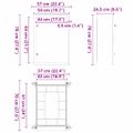 vidaXL Ovládacia skriňa Sivá 57 x 24,5 x 70 cm ABS plast