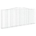vidaXL Oblúkové gabiónové koše 9ks 400x30x160/180cm pozinkované železo