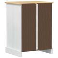 vidaXL HiFi skrinka Biela 60 x 50 x 82 cm Masívne borovicové drevo