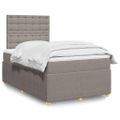 vidaXL Boxspring posteľ s matracom sivohnedý 120x200 cm látka