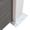vidaXL Plotový panel WPC 175x146 cm sivý