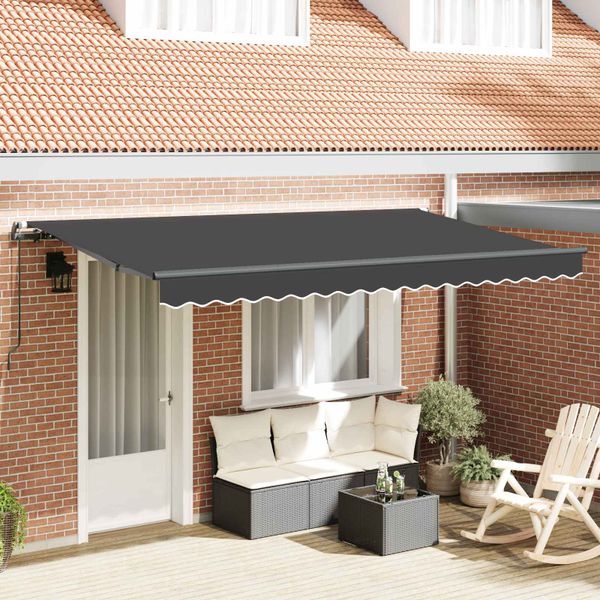 vidaXL Zatemniteľná markíza Antracit 400 x 200 cm látka