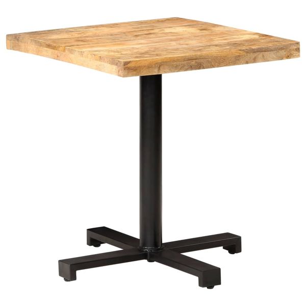 vidaXL Bistro stolík štvorcový 70x70x75 cm surové mangovníkové drevo