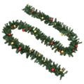 vidaXL Vianočné girlandy 4 ks s guľami zelené 270 cm PVC