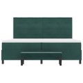 vidaXL Posteľ s pružinovým rámom Tmavozelená 200 x 200 cm Zamat